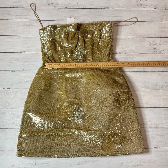 oscar de la renta gold mini dress Vintage 1960s Oscar de La Renta Embellished Long Sleeve Minidress